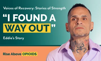Eddie sharing his addiction recovery story
