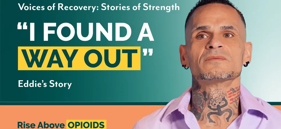 Eddie sharing his addiction recovery story